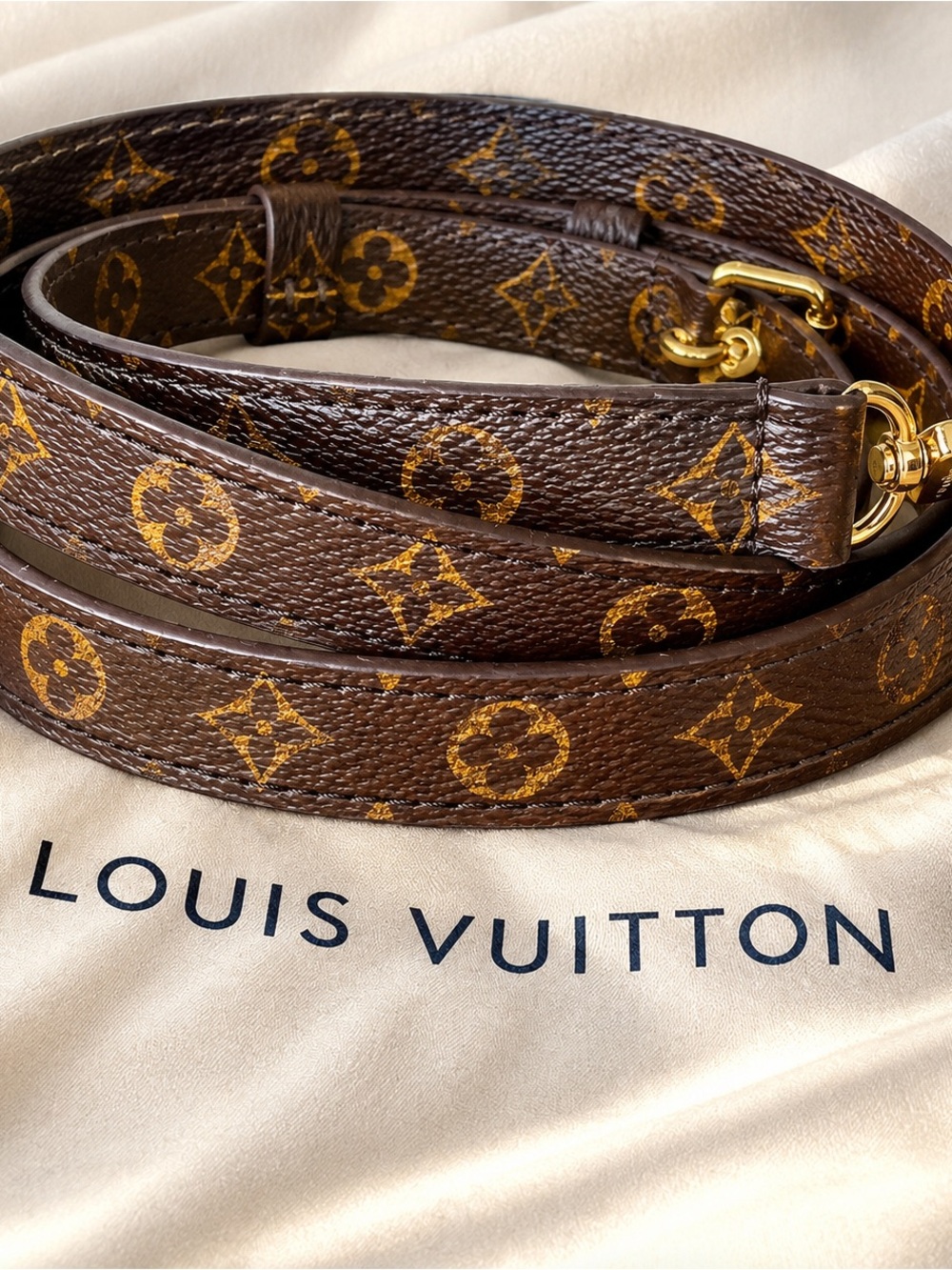 Louis Vuitton Brown Monogram Bag strap